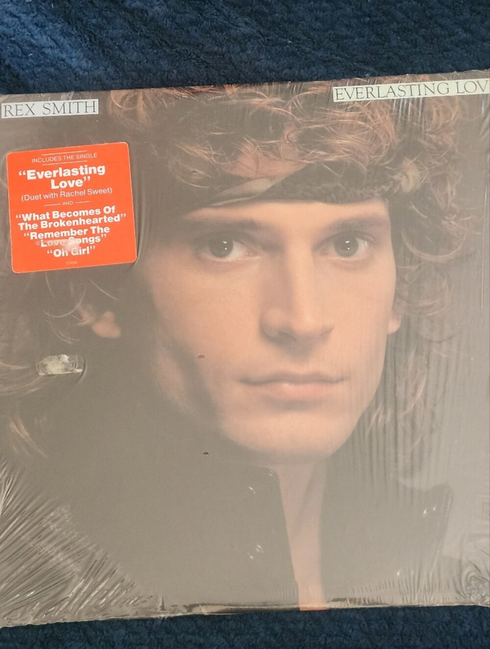 vintage vinyl LP of Rex Smith's 1981 pop album Everlasting Love